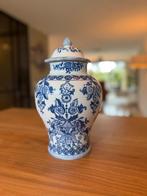 Petrus Regout Maastricht dekselvaas – Delfts blauw, Ophalen, Blauw, Aardewerk of Porselein, Zo goed als nieuw