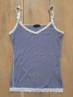 Vila M blauw wit gestreepte top kant vhals v-hals lingerie, Maat 38/40 (M), Blauw, Vila, Ophalen of Verzenden