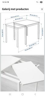 Uitschuifbare tafel van de ikea, vangsta., Huis en Inrichting, Tafels | Bijzettafels, Ophalen, Metaal of Aluminium, Zo goed als nieuw