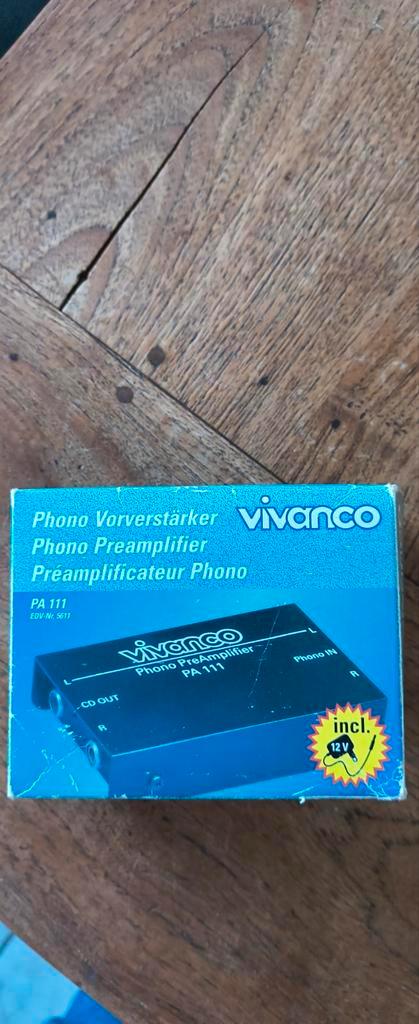 Vivanco PA 111 Phono Voorversterker, Audio, Tv en Foto, Versterkers en Receivers, Zo goed als nieuw, Stereo, Minder dan 60 watt