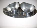 zilver kleurig 3 delig roomstelletje, Ophalen, Overige materialen, Gebruikt, Schaal of Schalen