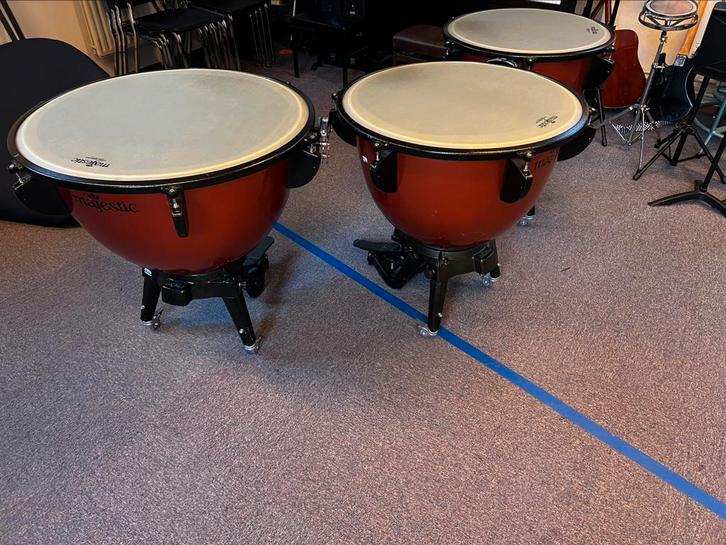 3 pauken/timpani- Majestic harmonic serie pauken, Muziek en Instrumenten, Drumstellen en Slagwerk, Gebruikt, Overige merken, Ophalen of Verzenden