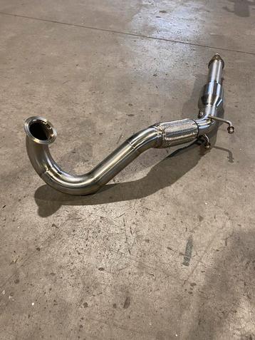 2,5 inch rvs downpipe golf 7 GTE met of zonder 200cell 