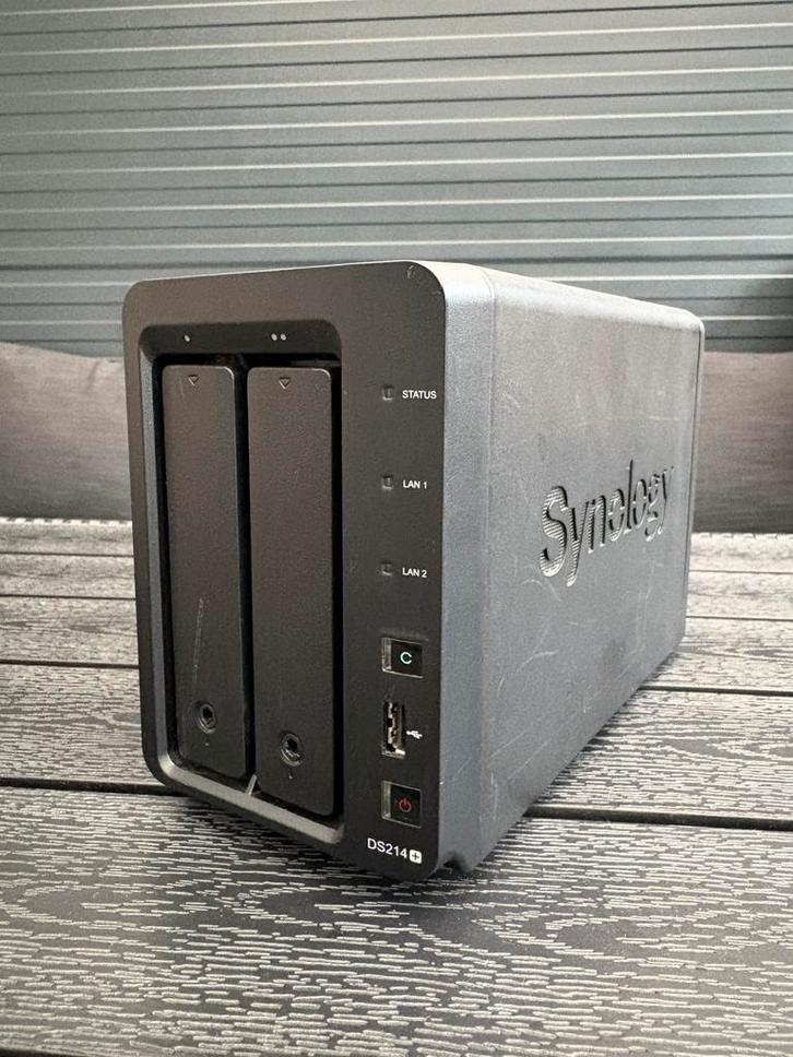 Synology DS214+ NAS met 2x 2TB HDD, Computers en Software, NAS, Gebruikt, Ophalen
