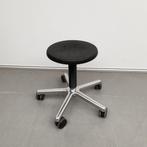 Score kruk - zwarte PU zitting krukje verrijdbaar, Ophalen, Gebruikt, Overige materialen