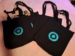 4x Nieuwe Zwarte Canvas Schoudertas - Duurzaam & Stijlvol!, Ophalen of Verzenden, Nieuw, Zwart, Shopper