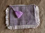 Gestreept paars tasje met kwastje, Ophalen of Verzenden, Zo goed als nieuw, Paars, Avondtasje
