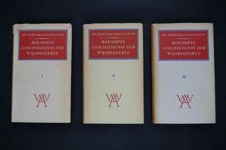 Beknopte geschiedenis der wijsbegeerte 1 t/m 3 (1951/1952), Boeken, Filosofie, Gelezen, Algemeen, Ophalen of Verzenden