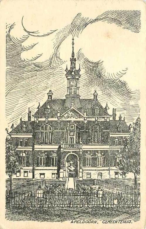 (300-419-033) Apeldoorn Gemeentehuis, Verzamelen, Ansichtkaarten | Nederland, Gelderland, Verzenden