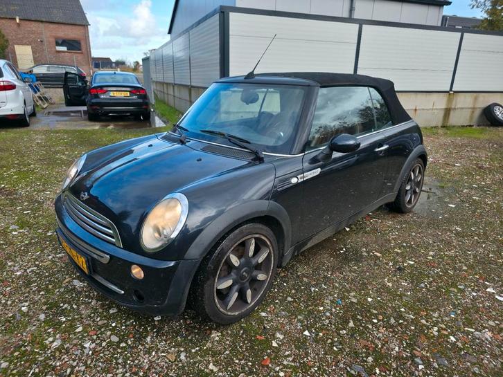 Mini 1.6 16V ONE Cabrio / Opknapper / Dak defect, Auto's, Mini, Particulier, Cabrio, Airconditioning, Cruise Control, Lederen bekleding
