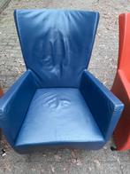 Leren blauwe Montis Windy fauteuil, Huis en Inrichting, Ophalen, Gebruikt