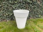 Elho Pure Round High 45 bloempot 50 liter witte buitenpot, Tuin en Terras, Kunststof, Tuin, Rond, Minder dan 60 cm