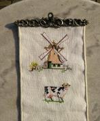 Vintage schellekoord geborduurd loper merklap Nederland (SK1, Ophalen of Verzenden, Gebruikt, Handborduren, Overige typen