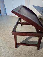 Mahoniehouten bedtafel - verstelbaar, Ophalen, Eenpersoons, 90 cm, Verstelbaar