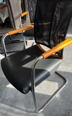 3 zwarte stoelen met leuning, Gebruikt, Ophalen of Verzenden