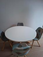 Ronde eettafel - 4 personen - 120cm - massief hout, Ophalen, Rond, Modern, Vier personen