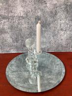 Transparante glazen kandelaar (10 cm hoog) Engeltje, Ophalen of Verzenden, Zo goed als nieuw, Overige materialen, Minder dan 25 cm