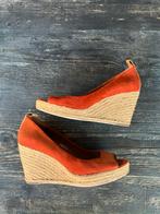 BRUNO PREMI ECHT LEREN ORANJE SLEEHAK ESPADRILLES MAAT 40, Bruno premi, Oranje, Zo goed als nieuw, Sandalen of Muiltjes