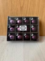 Kleine paarse kerstballen, Ophalen, Zo goed als nieuw, Glas of Kristal, Overige merken