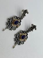 A345 Prachtige vintage zilveren oorbellen amethist, Sieraden, Tassen en Uiterlijk, Antieke sieraden, Ophalen of Verzenden, Zilver