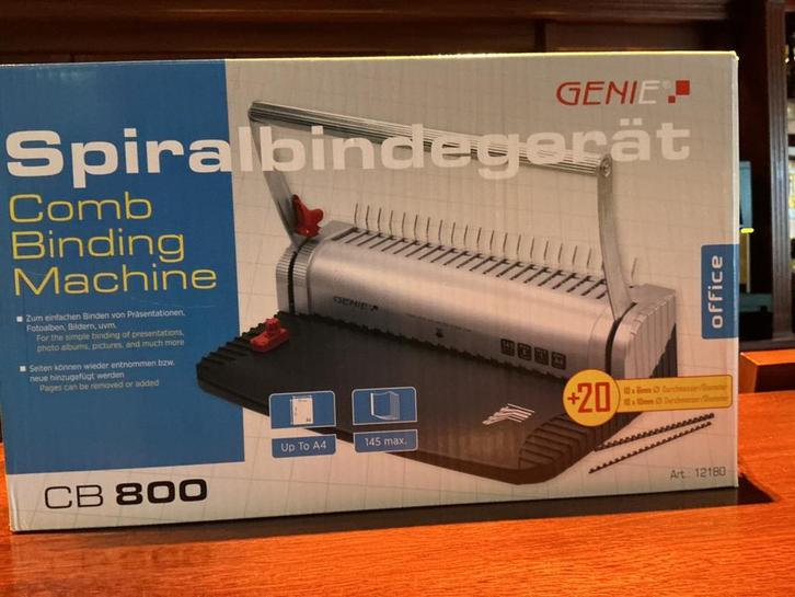 Genie CB 800 Comb Binding Machine -, Diversen, Papierwaren, Gebruikt, Ophalen