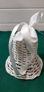 -	Kerstklok wit riet, Diversen, Ophalen of Verzenden, 'T Olde Gre-j, Info@toldegrej.nl, Endepoelstraat 20f Didam