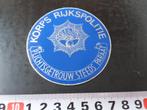 sticker Korps Rijkspolitie Politie Blauw  Embleem AD062, Overige typen, Zo goed als nieuw, Verzenden