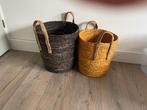2 rieten/raffia manden, Huis en Inrichting, Ophalen, Mand, Rond, Nieuw
