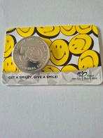 Get a smiley give a Smile penning in coincard, Ophalen of Verzenden, Koningin Beatrix, Euro's