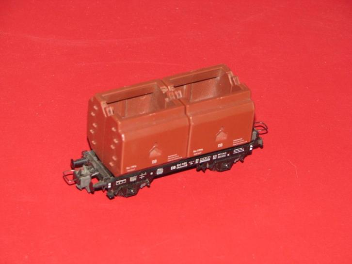 Trix Express: Bakkenwagen met 2 bruine bakken 3466; 9 euro, Hobby en Vrije tijd, Modeltreinen | H0, Nieuw, Wagon, Gelijkstroom