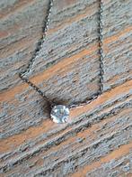 Swarovski ketting met steentje, Ophalen, Zo goed als nieuw, Zilver, Overige materialen