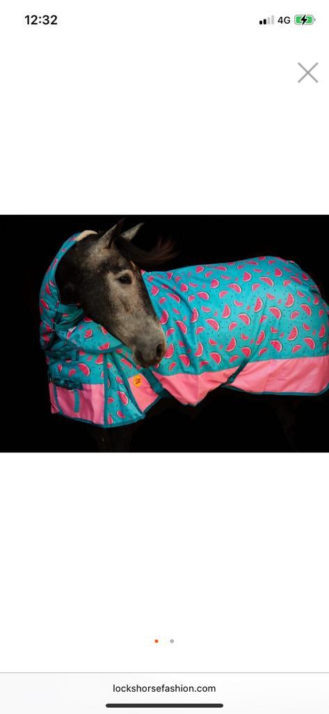 Winter deken watermeloen maat 185/195, Dieren en Toebehoren, Paarden en Pony's | Dekens en Dekjes, Zo goed als nieuw, Ophalen of Verzenden