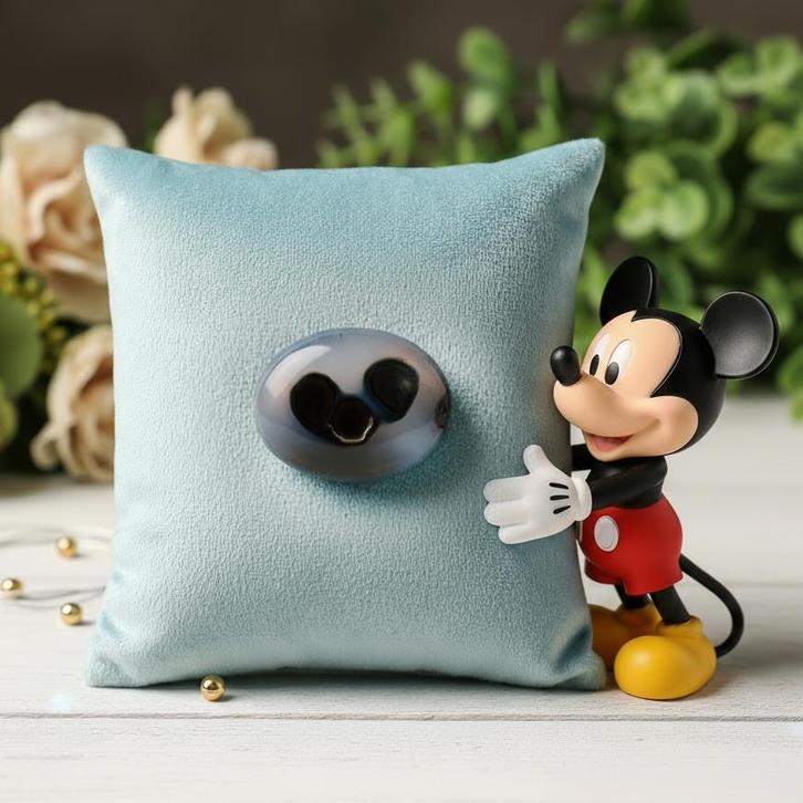 Zeldzame Agaat: Mickey Mouse Glimlach uit Khurasan, Sieraden, Tassen en Uiterlijk, Edelstenen, Nieuw, Ophalen of Verzenden