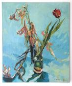 Adri Dijkhorst - Tulp en lelies, Antiek en Kunst, Kunst | Schilderijen | Modern, Ophalen