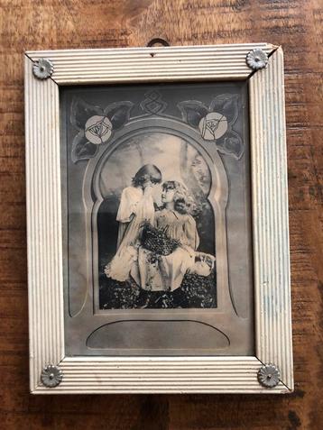 Jugendstil Foto met Lijst - Twee Meisjes beschikbaar voor biedingen