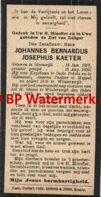 Kaeter Johannes 1876 Steenwijk 1943 Winterswijk priester oud, Verzamelen, Bidprentjes en Rouwkaarten, Bidprentje, Ophalen of Verzenden