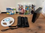 Wii met spellen en controllers, Spelcomputers en Games, Spelcomputers | Nintendo Wii, Ophalen, Zo goed als nieuw, Met 2 controllers