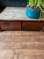 Teak houten kist salon tafel  Gratis, Huis en Inrichting, Tafels | Salontafels, Ophalen of Verzenden, Rechthoekig, 50 tot 100 cm