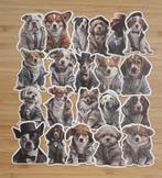 Honden met kleding aan stickers, Verzenden, Nieuw, Meerdere stickers
