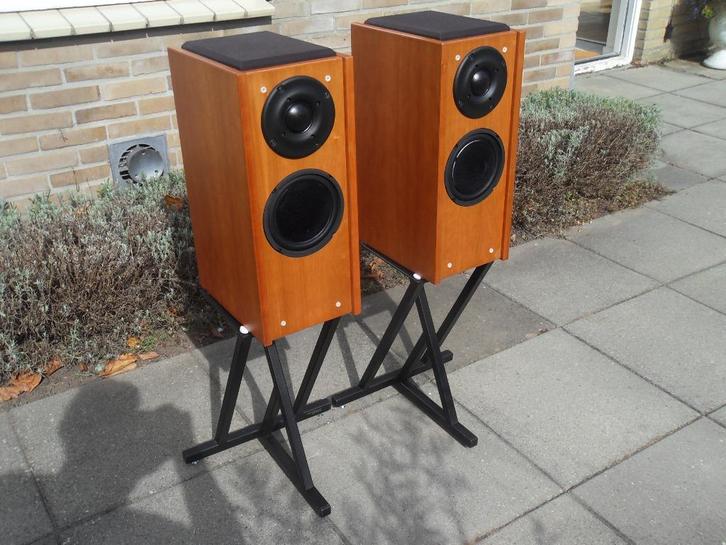 Exclusieve Pied  Piper, 2 weg, pro .fabrikant, z.g.a.nw.!!!, Audio, Tv en Foto, Luidsprekers, Zo goed als nieuw, Front, Rear of Stereo speakers