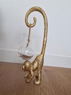 Gouden Aap met Glazen Bol - Decoratief, Huis en Inrichting, Woonaccessoires | Overige, Ophalen, Zo goed als nieuw
