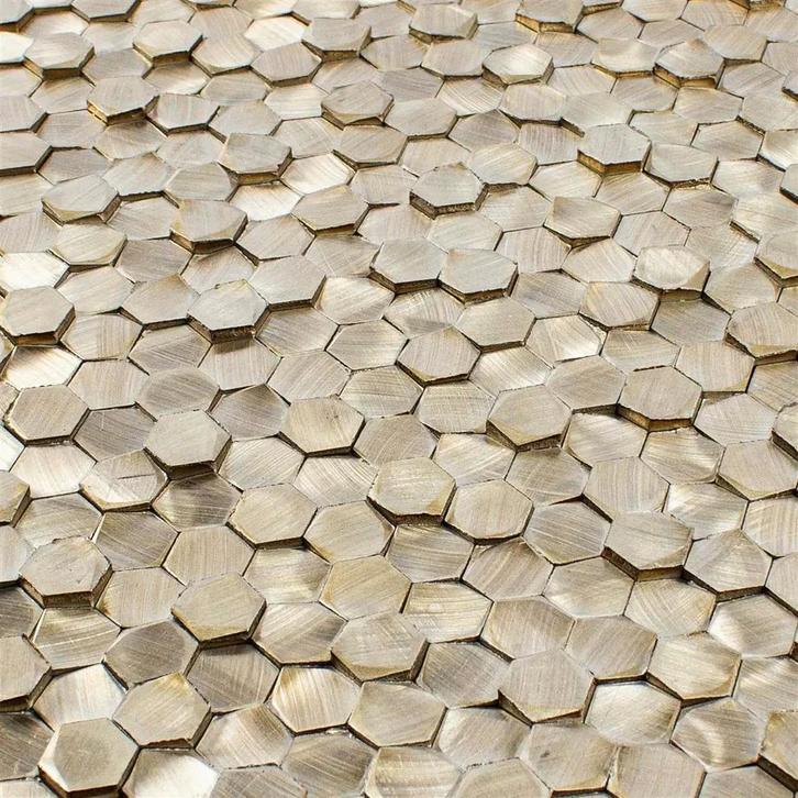 Reflections Colonial 3D | Hexagon Goud, Doe-het-zelf en Verbouw, Tegels, Nieuw, Wandtegels, Overige materialen, 20 tot 40 cm, 20 tot 40 cm