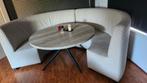 Loungeset/eethoek banken en tafel., Ophalen, Overige materialen, Gebruikt, Rond