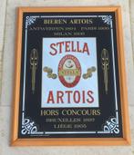 Grote spiegel Stella Artois - Rob Otten - Glas, Hout, Verzamelen, Biermerken, Reclamebord, Plaat of Schild, Gebruikt, Stella Artois