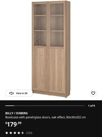 IKEA BILLY / OXBERG Boekenkasten - afbeelding 1