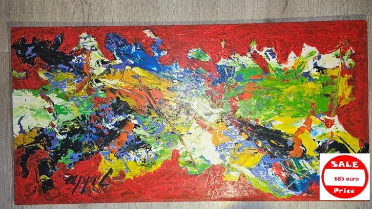 UITVERKOOP Groot olie werk van Karel Appel, Antiek en Kunst, Kunst | Schilderijen | Klassiek, Ophalen
