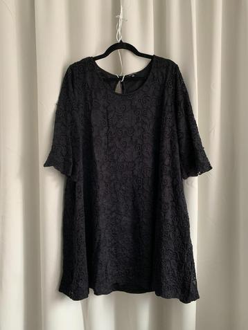 Jurk MS MOde zwart kanten laag maat 3XL beschikbaar voor biedingen