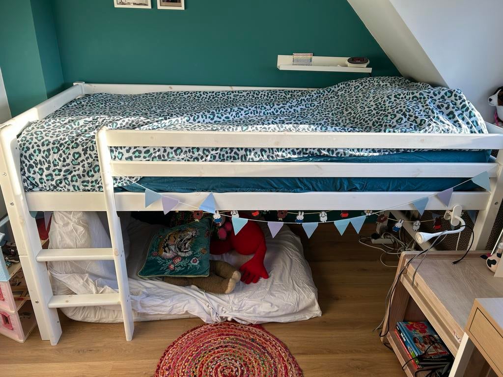 Hoppekids Halfhoogslaper 90x200, Kinderen en Baby's, Kinderkamer | Stapelbedden en Hoogslapers, Gebruikt, Halfhoogslaper, Ophalen
