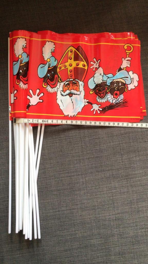 Sinterklaas partij vlaggetjes pakket van 10, Diversen, Sinterklaas, Nieuw, Ophalen of Verzenden