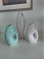 Vissen Vaasjes - Set van 3, Overige kleuren, Aardewerk of Porselein, Ophalen of Verzenden, Zo goed als nieuw